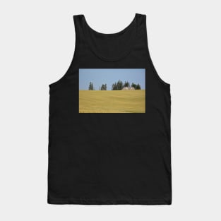 Decaying Farm House sinking in a sea of wheat . Tank Top